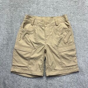 REI Co-op Shorts Womens 0 Tan Cargo Nylon Stretch Hiking Gorpcore Sahara
